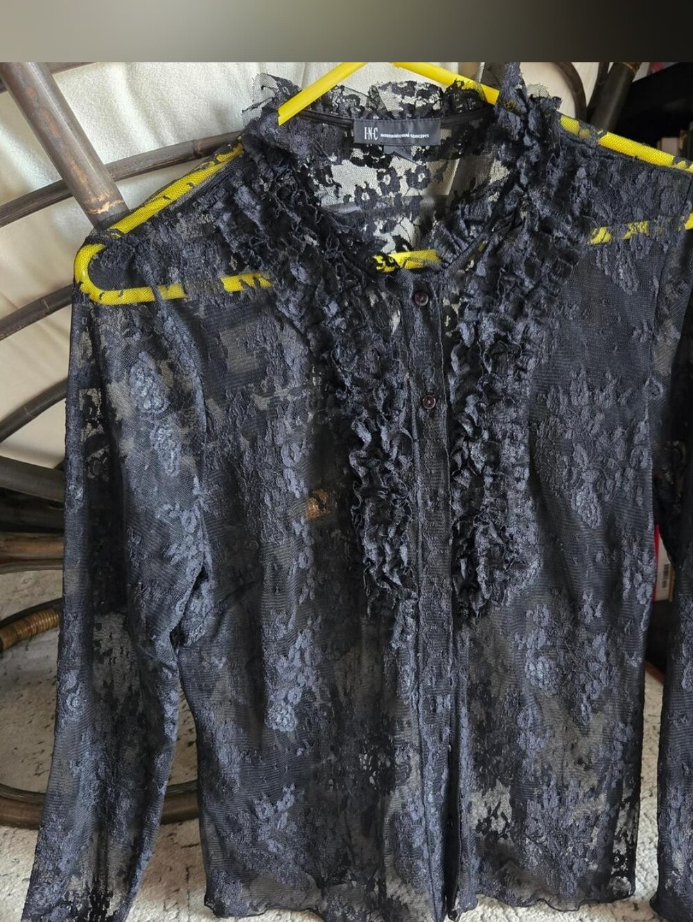 Y2k Gothic Lace Blouse - Picture 6 of 8